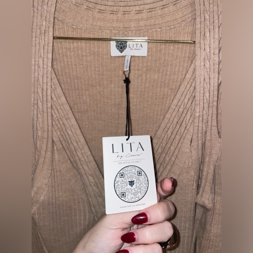 New! Revolve x Lita by Ciara Merino Wool cable knit cut out dress ✨ Small NWT! - Picture 10 of 14